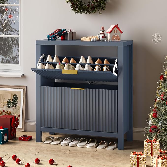 Fluted Shoe Cabinet Storage - Image 8