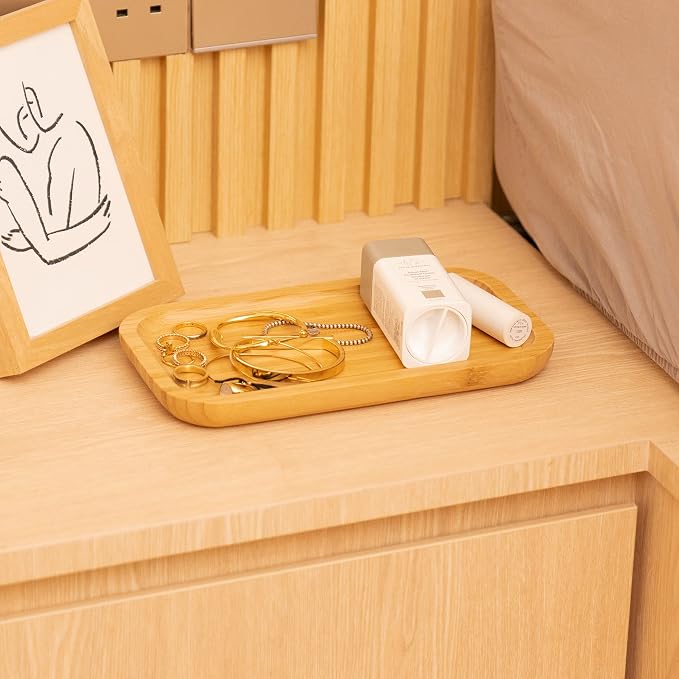 Bamboo Vanity Tray, Bathroom Counter Tray, Toilet Tank Top Tray - Image 4
