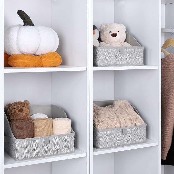 WUIKE 3 Pack Large Closet Storage Bins, Fabric Trapezoid Storage Baskets - Image 5