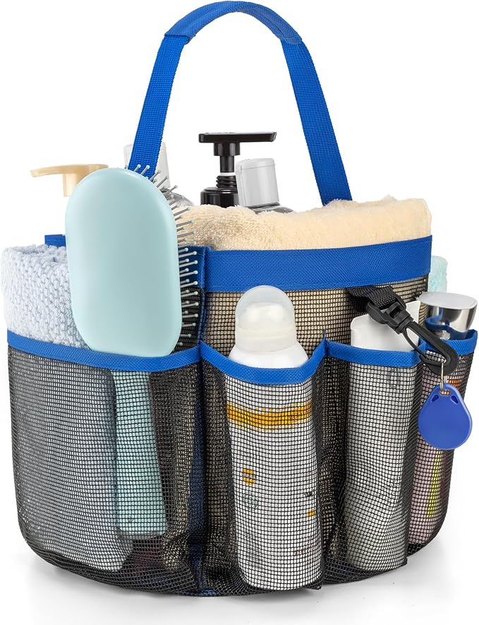 Mesh Shower Caddy Portable for College Dorm Room Essentials by CDDLR