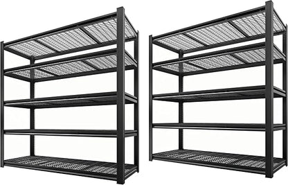 5 Tier Metal Shelving Unit, Adjustable Storage Shelves, Living Room by LIJIUHOME