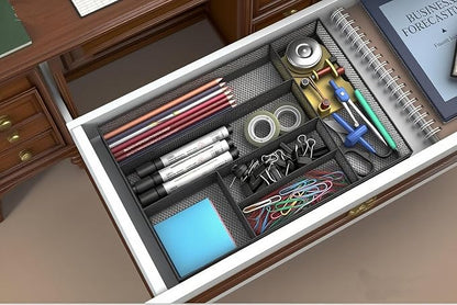 Desk Drawer Organizer Metal Mesh Drawer Organizer Tray - Image 3