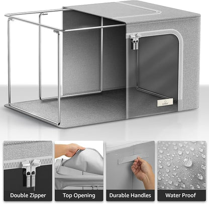 Sorbus Storage Bins with Metal Frame - Image 2