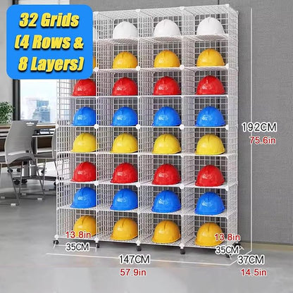 Stackable Safety Helmet Storage Boxes, Large Adjustable Hard Hat Placement - Image 2