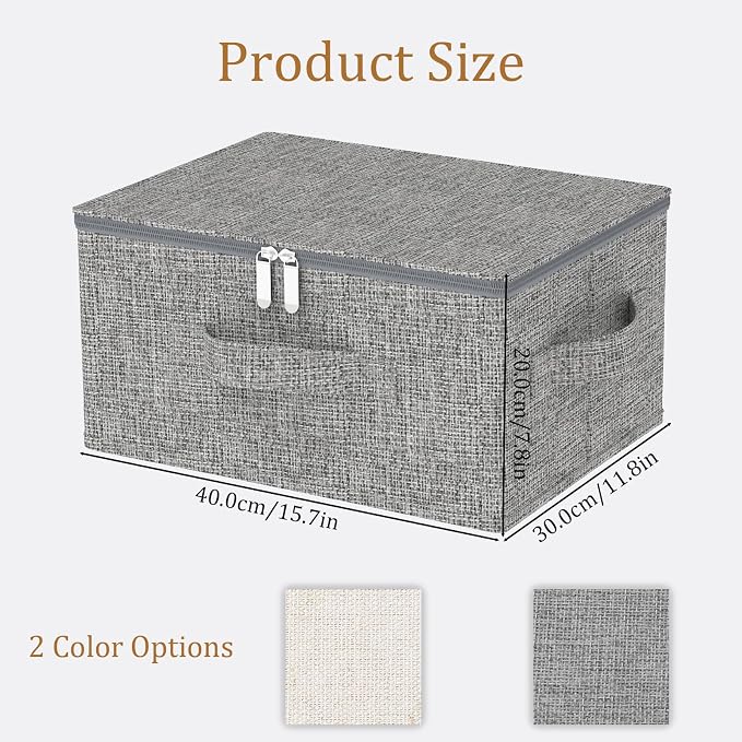 Underbed Storage Basket with Lid, Foldable Bed Sheet Boxes, Home Cube Bins - Image 6