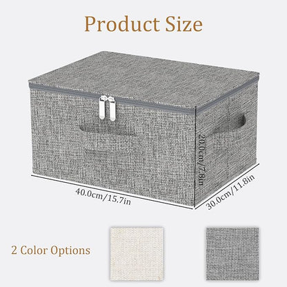 Underbed Storage Basket with Lid, Foldable Bed Sheet Boxes, Home Cube Bins - Image 6