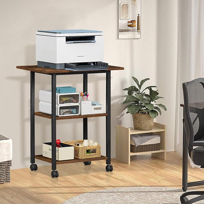 Lerliuo 3-Tier Printer Stand, Industrial Mobile Printer Table - Image 5