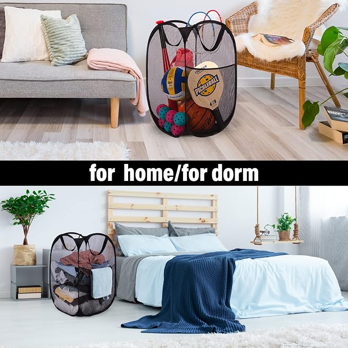 BATTOO Deluxe Strong Mesh Pop up Laundry Hamper Basket - Image 6