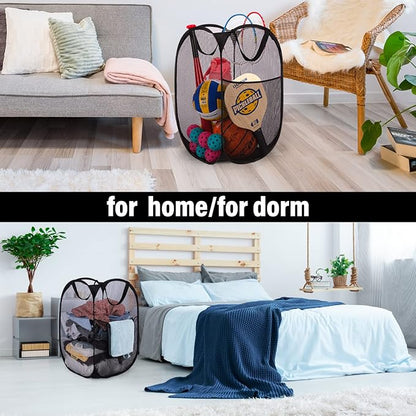 BATTOO Deluxe Strong Mesh Pop up Laundry Hamper Basket - Image 6