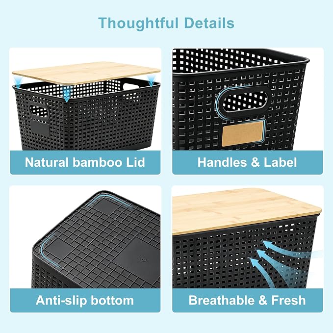 Bagnizer 2 Pack Tall Plastic Storage Bins - Image 8