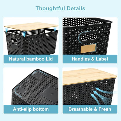 Bagnizer 2 Pack Tall Plastic Storage Bins - Image 8