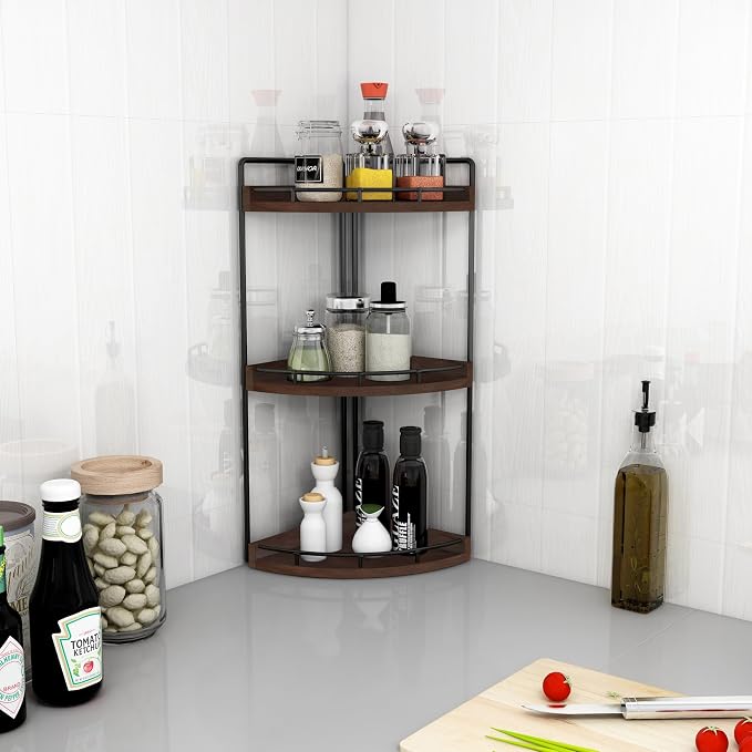 Dorhors Corner Bathroom Organizer Countertop, Vanity Counter Storage Shelf | 3 - Image 4