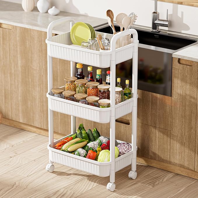 JOYZAN 3 Tier Rolling Carts - Image 2
