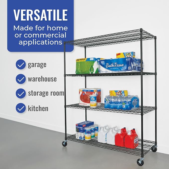 SafeRacks - NSF Certified Storage Shelves, Heavy Duty Steel Wire Unit - Image 3