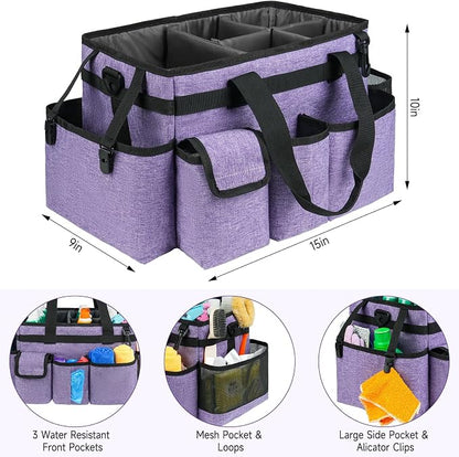Cleaning Caddy Bag, Large Cleaning Supplies Organizer - Image 3