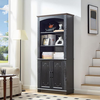 Black 5 Tier Book Shelf and Bookshelf by LIDYUK