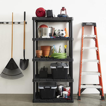 Gracious Living 2 Pack XL Heavy-Duty Storage Shelves, Knect-A-Shelf 5-Shelf - Image 2