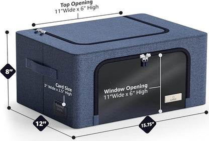 Sorbus Storage Bins with Metal Frame - Image 3