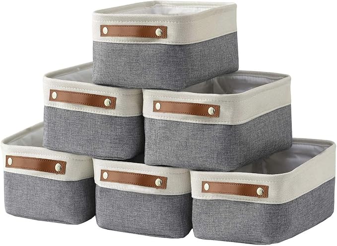 HNZIGE Small Storage Baskets for Organizing Fabric Baskets for Shelves by HNZIGE