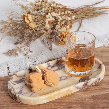 Koville Natural Marble Tray for Decor, Marble Vanity Tray for Perfume, Stone - Image 6