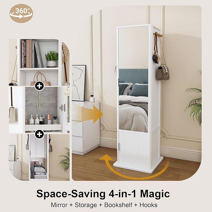 360° Rotating Makeup Storage Cabinet - Image 8