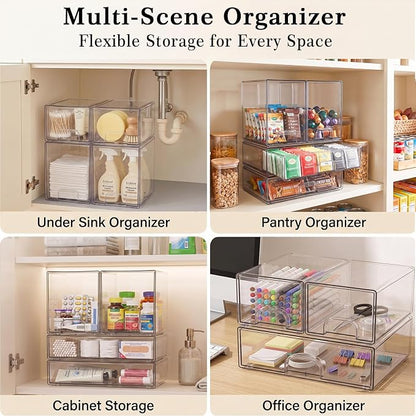 Clear Stackable Storage Drawers: Baby Bottle Storage Organizer, Acrylic Bottles - Image 8