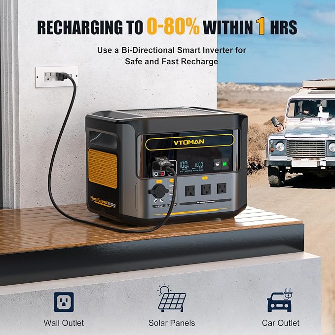 VTOMAN FlashSpeed 1000 Portable Power Station - Image 2