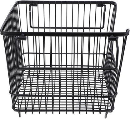 Freezer Organizer Bin, Stackable Wire Basket - Image 7