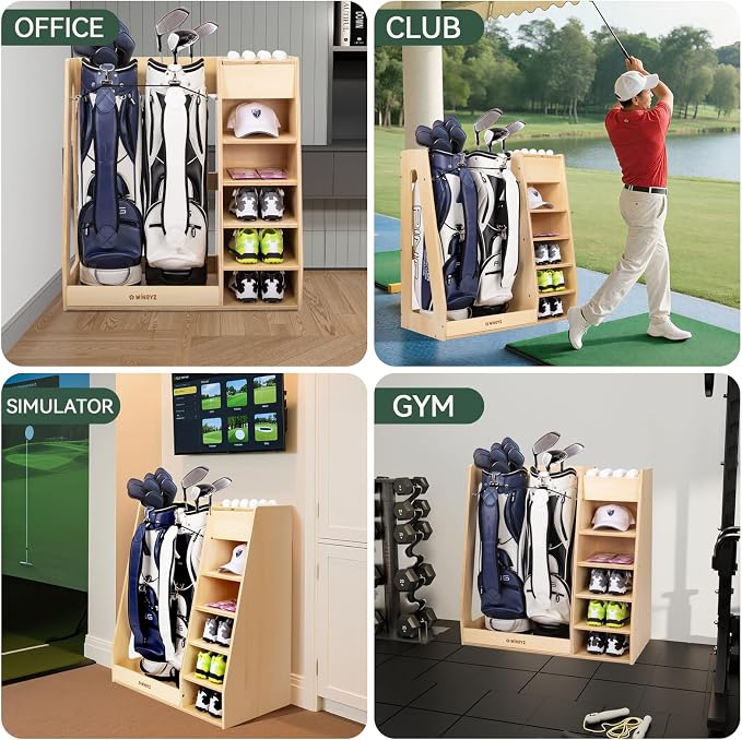 wingyz Wooden Golf Storage Organizer - Image 3