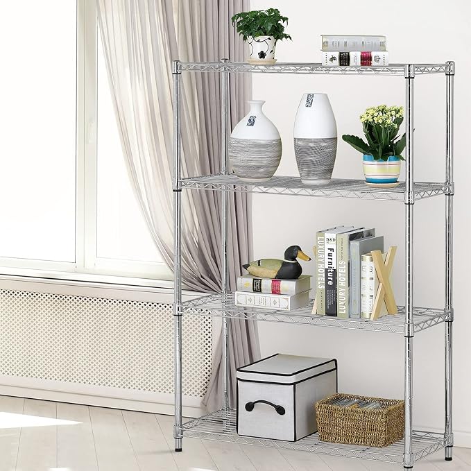 NChanmar 4 Tier Wire Shelving Unit Storage Shelves Shelf Organizer 54"x36"x14" - Image 8