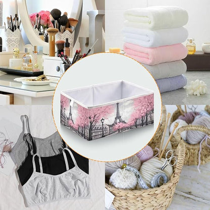 Paris Eiffel Tower Foldable Cube Storage Bin, Home Decor Organizer Storage - Image 5