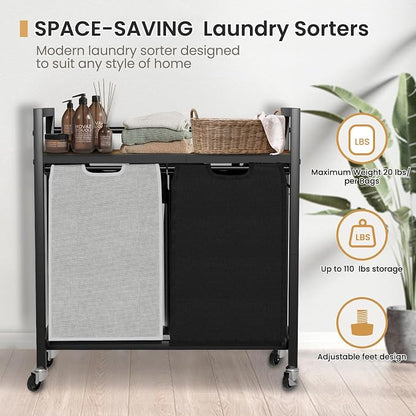 Laundry Hamper, Laundry Basket, Laundry Sorter - Image 7