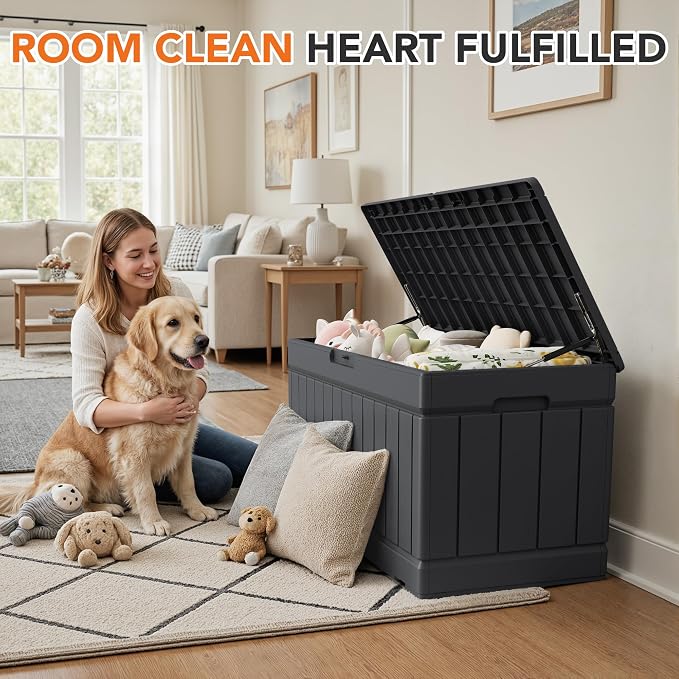 78 Gallon Deck Box Outdoor Indoor Waterproof Storage Box - Image 2