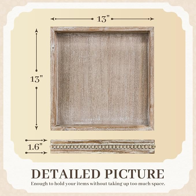 Wooden Decorative Tray, Small Serving Tray - Image 2
