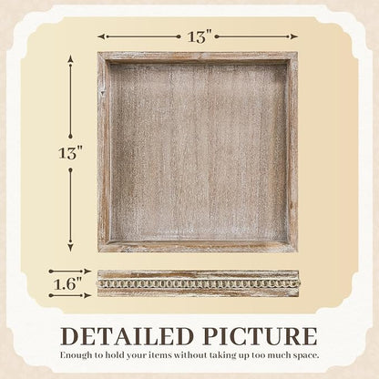 Wooden Decorative Tray, Small Serving Tray - Image 2