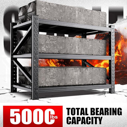 5000LBS Heavy Duty Storage Shelves, Rust Proof Large Metal Storage Rack - Image 4