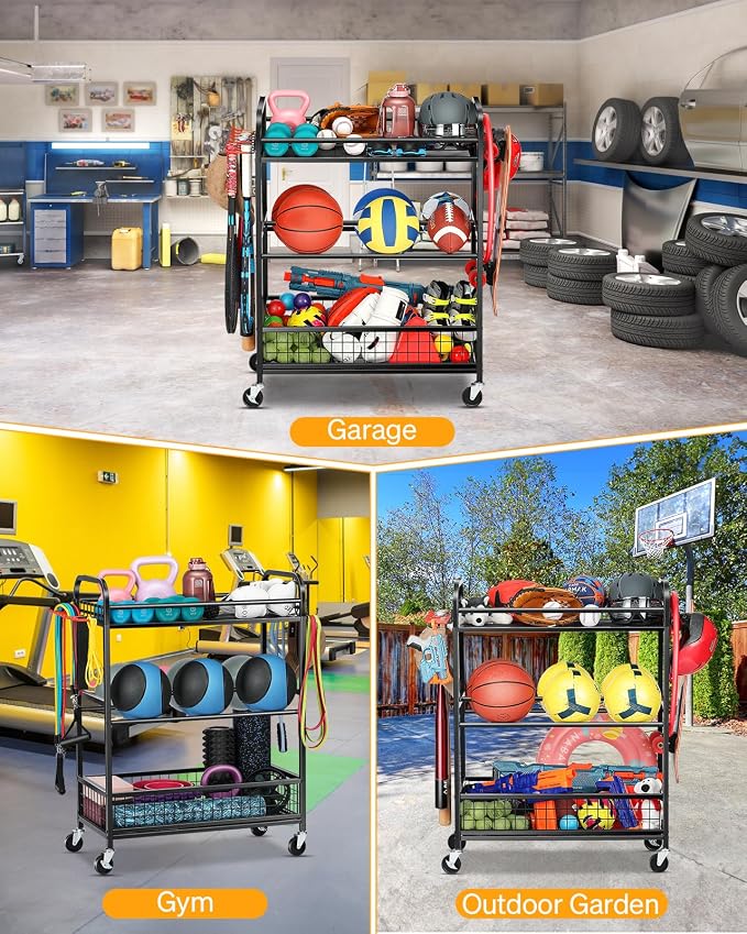 Ball Storage Sports Equipment Organizer - Image 6