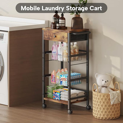 Kitchen Organizer and Storage Cart - Image 3