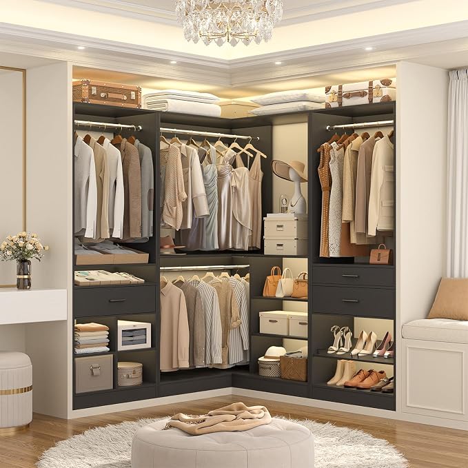 Unikito 86" Corner Closet System, Modular Closets Organizer - Image 4