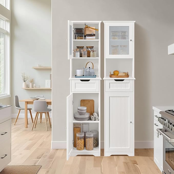Yaheetech Tall Slim Bathroom Storage Cabinet - Image 9