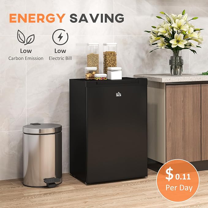 HOMCOM Mini Freezer Countertop, 3 Cu.Ft Compact Upright Freezer - Image 6