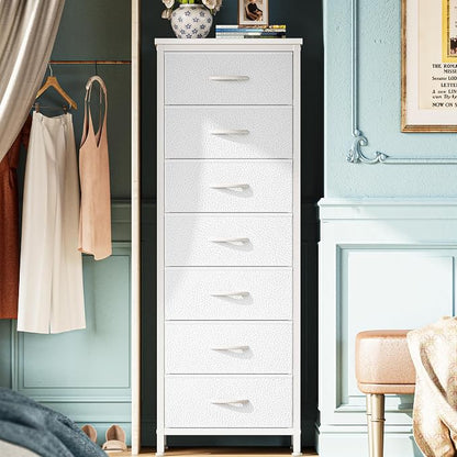 Huuger Tall Dresser for Bedroom, 7 Drawer Dresser & Chests of Drawers, Fabric by Huuger