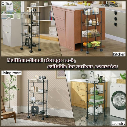 AWTATOS 4-Tier Rolling Cart, Storage Cart - Image 7