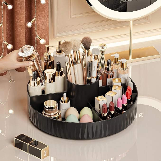 360° Rotate Makeup Organizer, Countertop Skincare Organizer, Large Capacity - Image 2