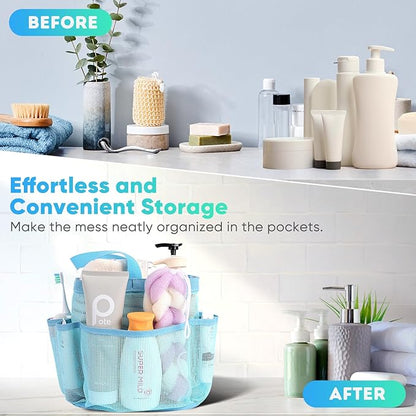EUDELE Mesh Shower Caddy Portable, 8-Pocket Large Capacity, Quick Dry, Easy - Image 7