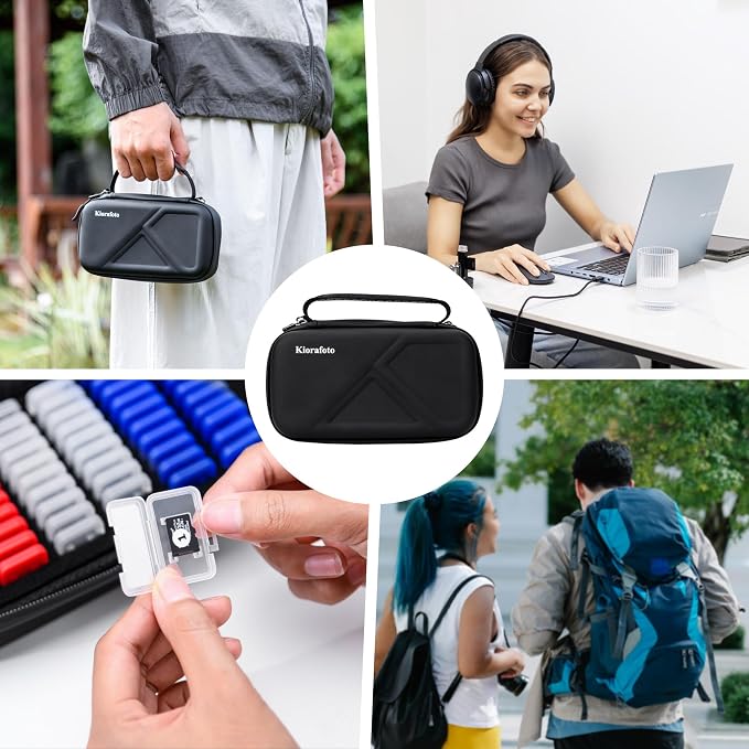 EVA PU Micro SD Card Case with 60 Individual Plastic TF Card Holders - Image 9