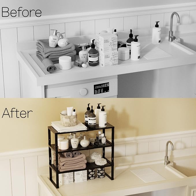 Heavy-Duty Adjustable Metal Shelf Organizer - Image 5