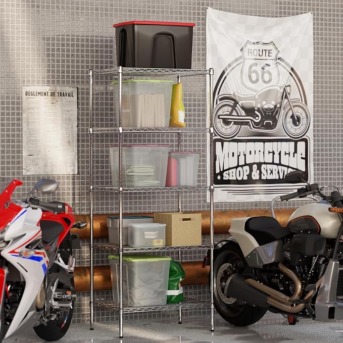 21" Deep x 30" Wide x 74" Height Wire Shelving Kit | 5-Tier | NSF Commercial - Image 5