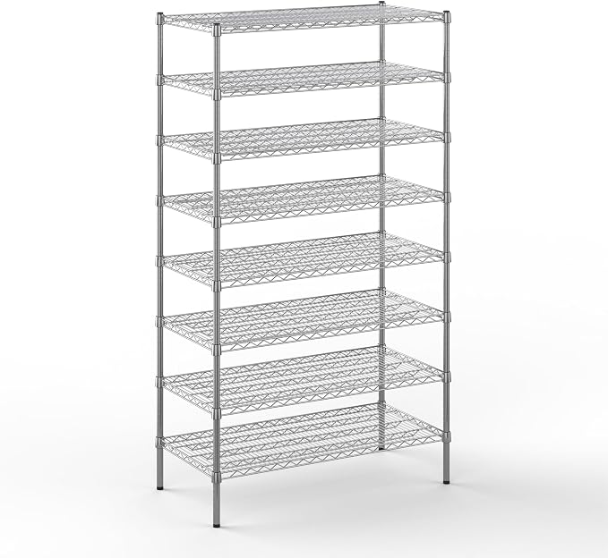 21" Deep x 42" Wide x 74" Height Wire Shelving Kit | 8-Tier | NSF Commercial by Regal+Altair