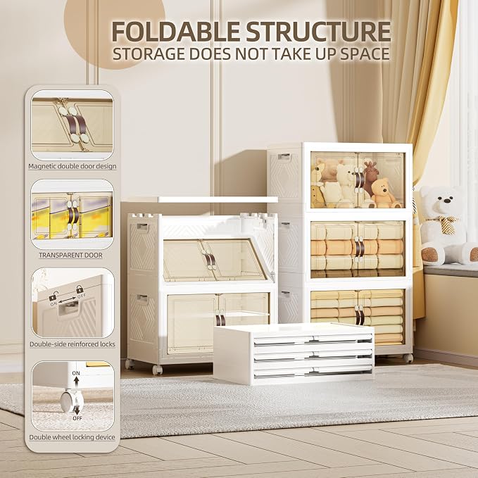 200 QT / 50 Gal Extra Wide Foldable Plastic Cabinet - Image 3